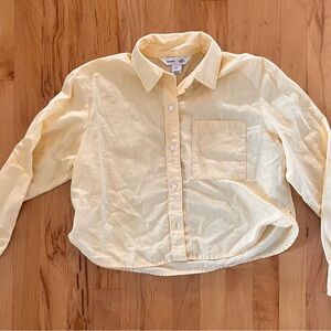 Old Navy Light Yellow Button-Up Shirt